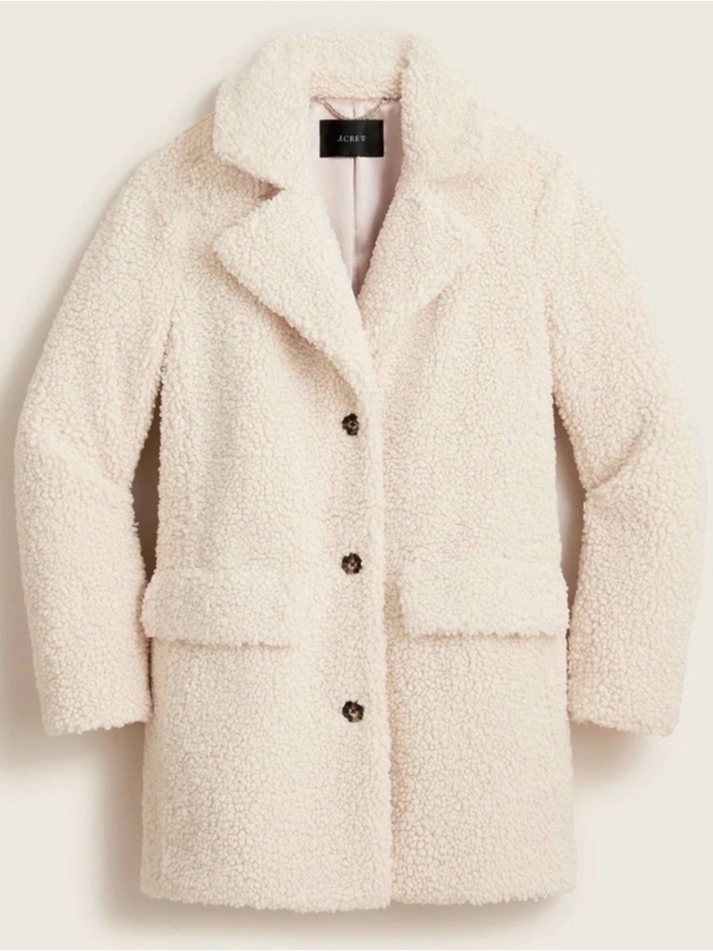 NWOT J. Crew Teddy Sherpa Coat Jacket sz 2XS XXS BA527 never worn.